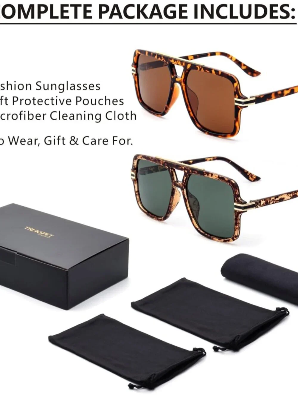Stylish Women's Oversized Sunglasses: Polarized, Retro Aviator, UV400 Protection